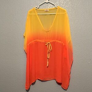 JC Swim By Just Class Ombré Chiffon Swim Cover